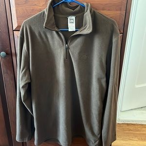 Brown The North Face Quarter Zip TKA 100, size L, EUC